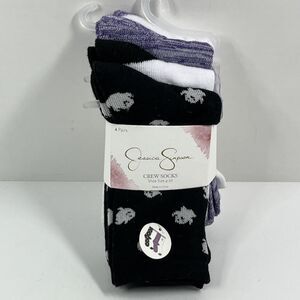 Halloween Jessica Simpson Crew Socks 4-Pair Shoe Size 4-10
